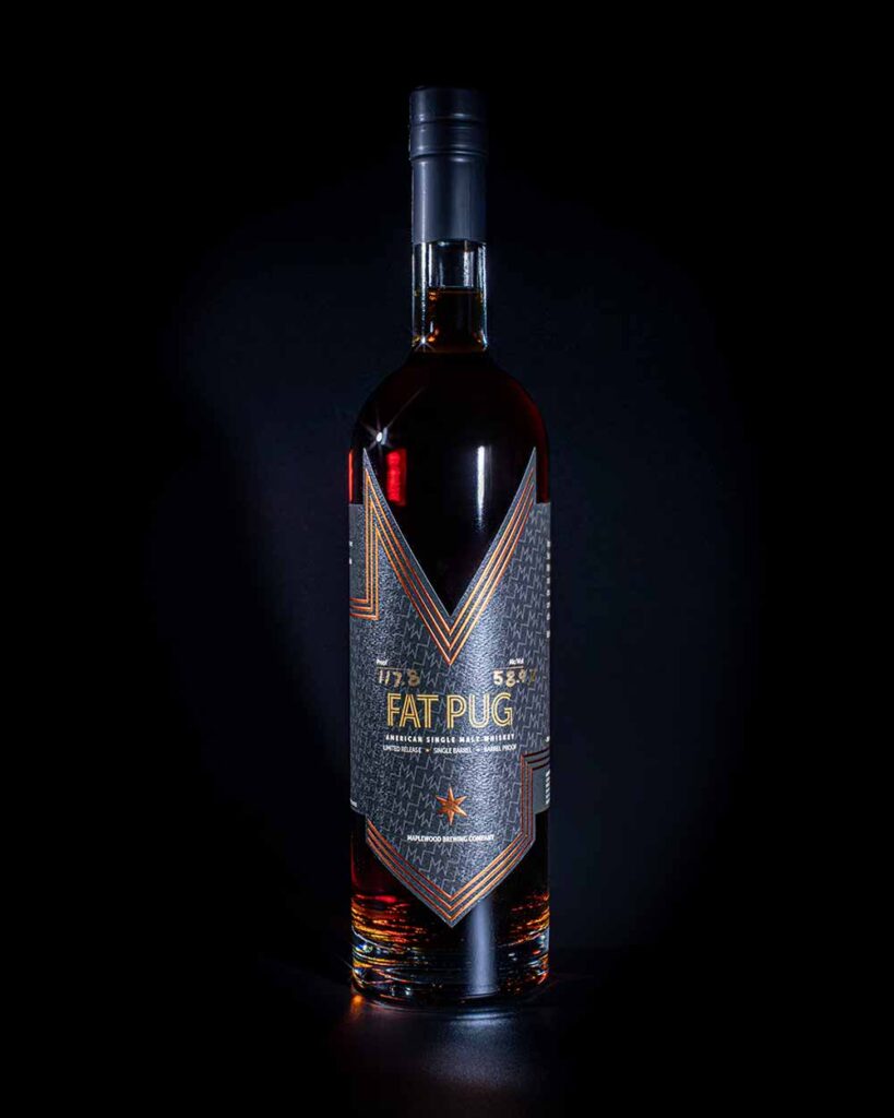 maplewood brewing and distilling fat pug single malt whiskey