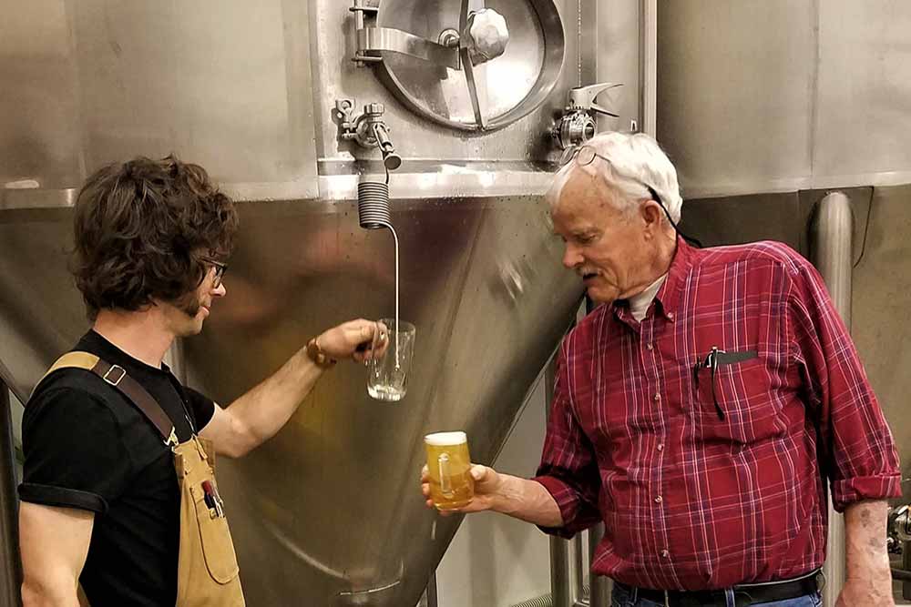 hanabi lager co-founder nick gislason and palouse heritage co-founder don scheuerman