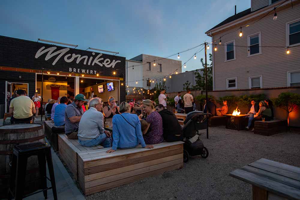 moniker brewery patio
