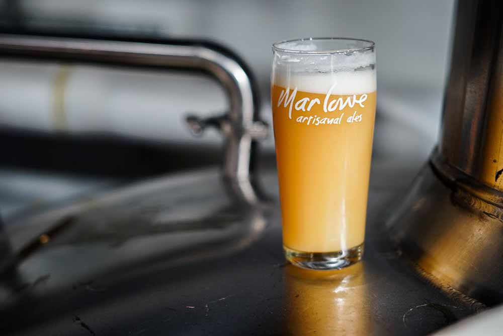 marlowe artisanal ales beer glass