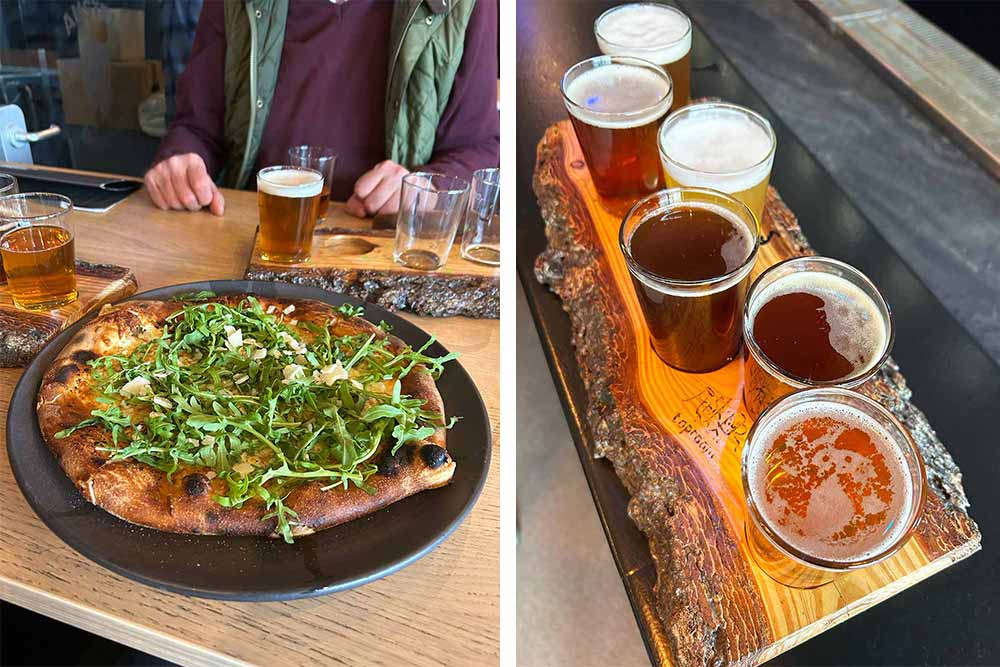 askur taproom flight and pizza iceland