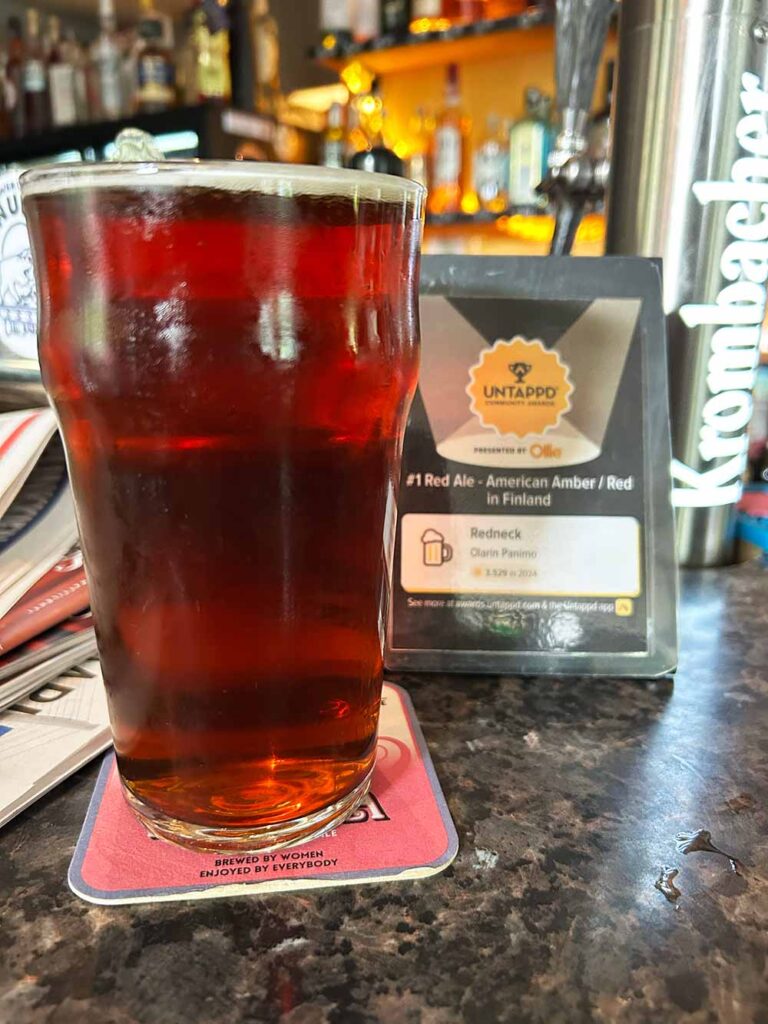 one pint pub olarin panimo redneck red ale helsinki finland