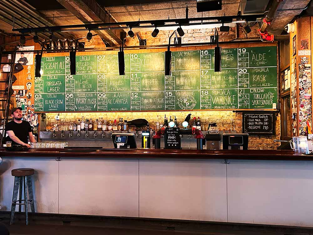 crow bryggeri tap list lager week oslo norway