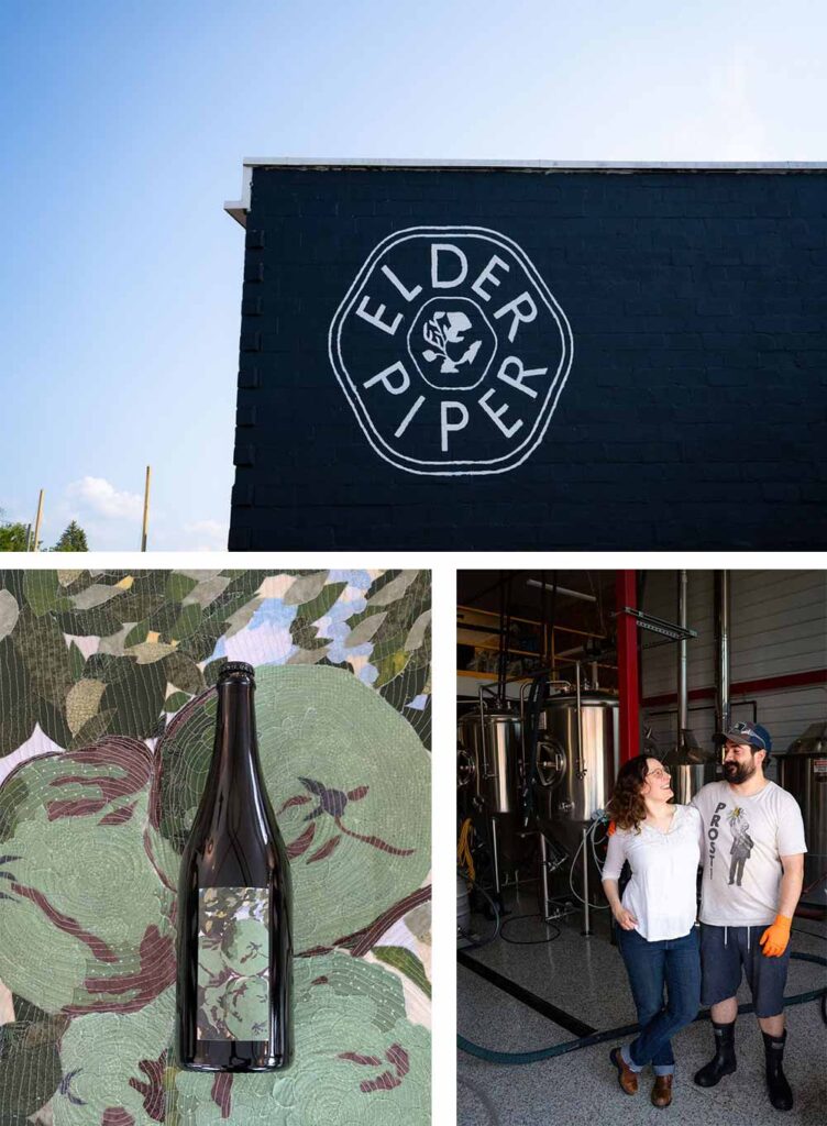 elder piper beer & cider taproom and co-founder trace and eeva redmond