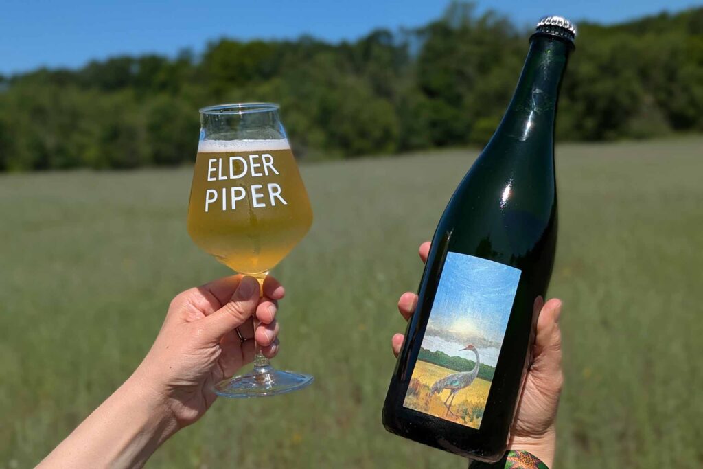 elder piper beer & cider sandhill crane anniversary petite saison
