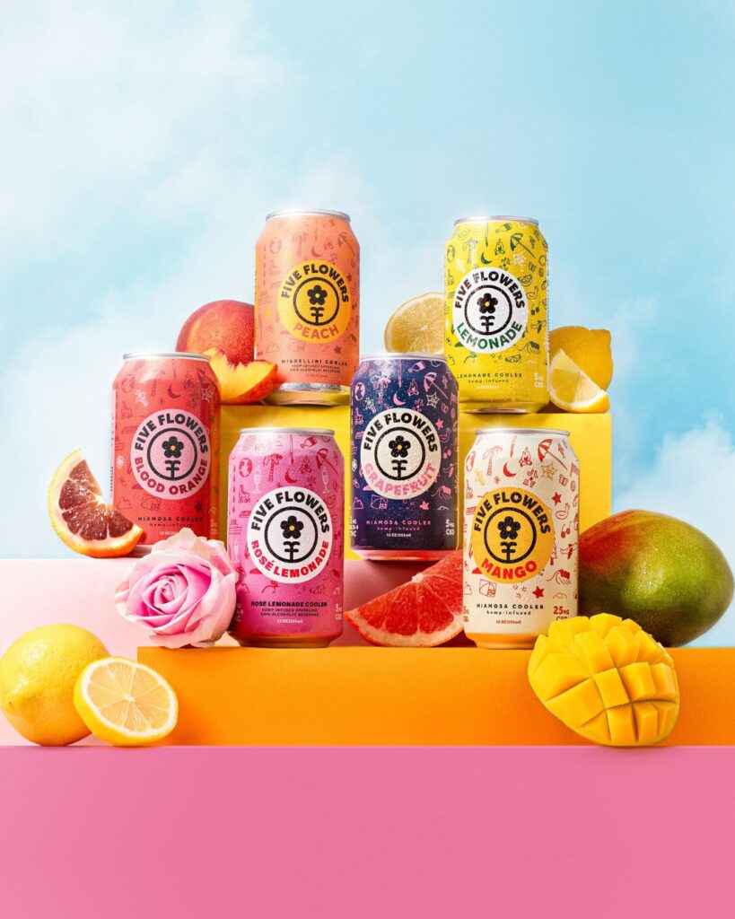 five flowers cans