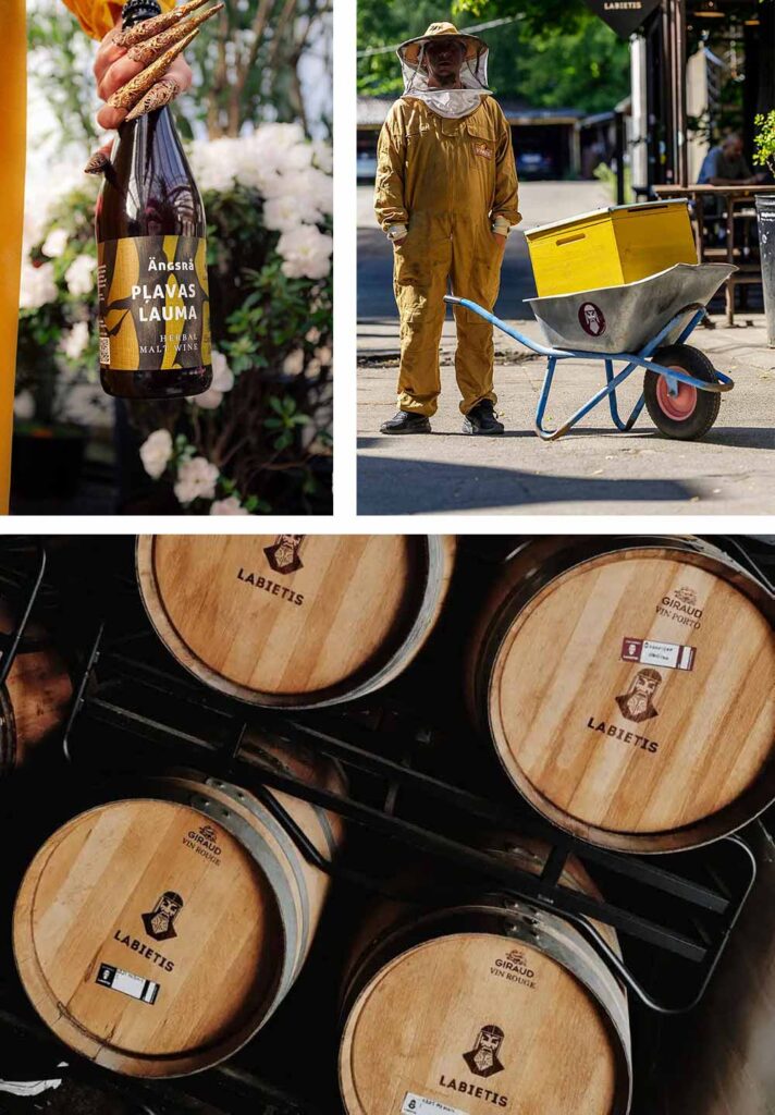 labietis pagan brews plavas lauma herbal malt wine, beekeeper, and barrels riga, latvia