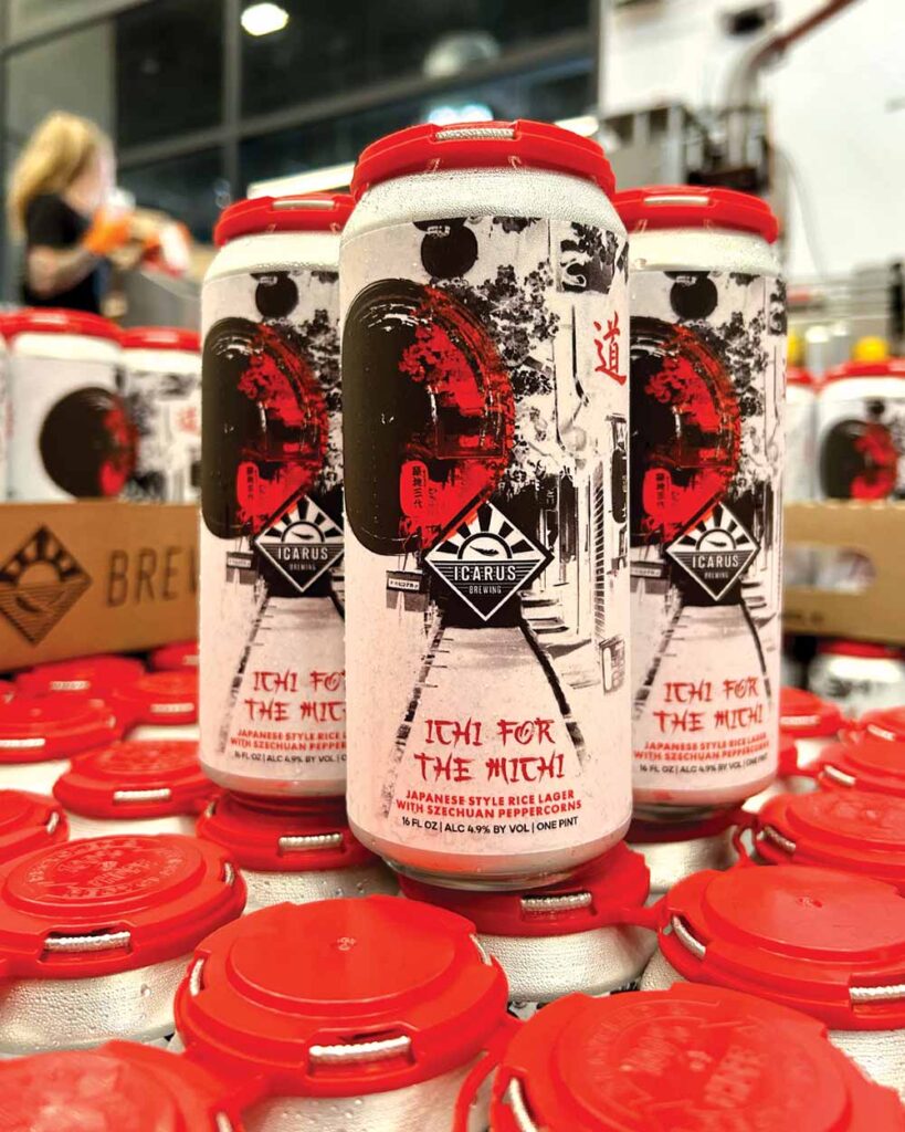 icarus brewing ichi for the michi japanese rice lager
