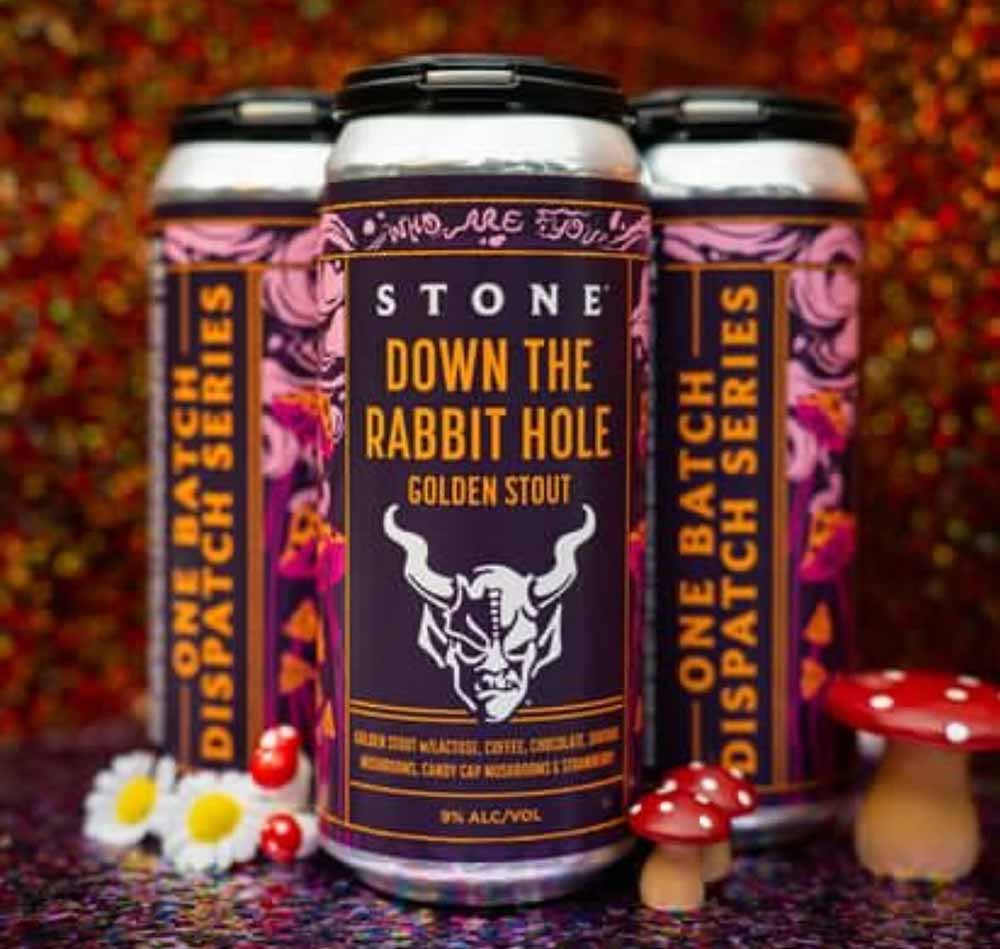stone brewing down the rabbit hole golden stout varsity brews