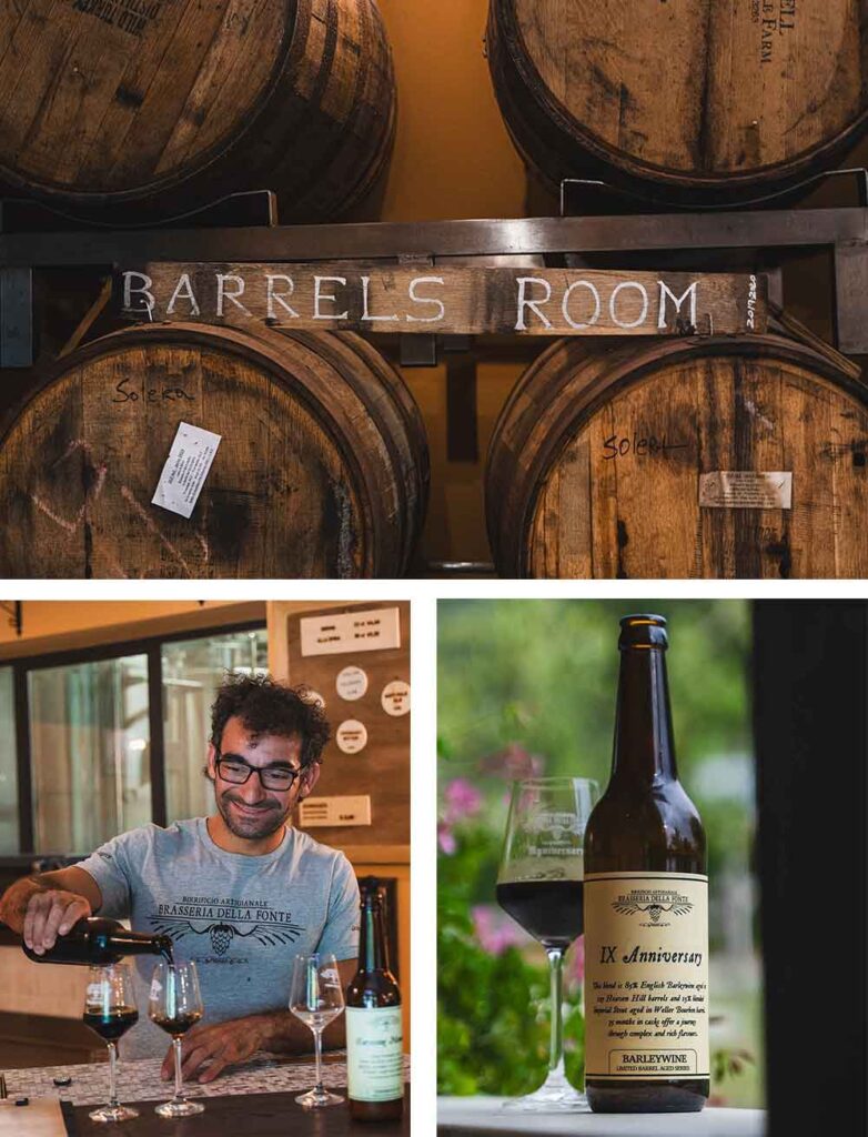brasseria della fonte barrels, head brewer samuele cesaroni and ix anniversary imperial stout