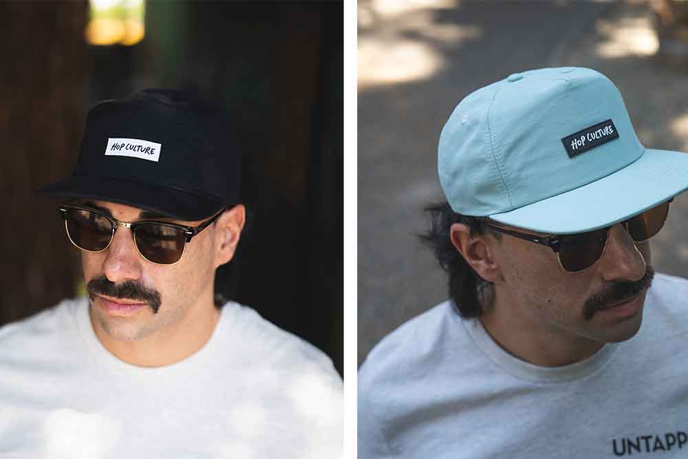 hop culture 5-panel black and mint green hat