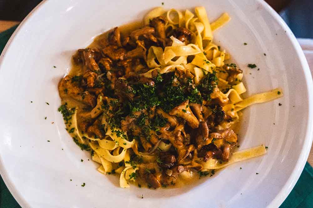 mahrs brau mushroom pasta bamberg germany