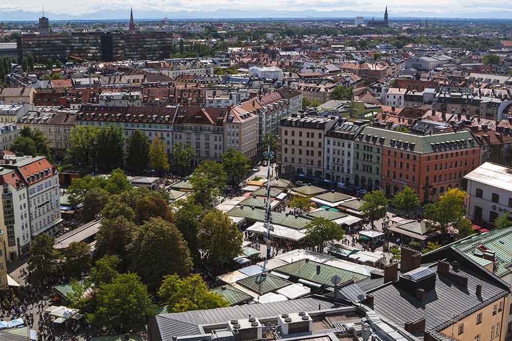 munich germany st. peter's church climb