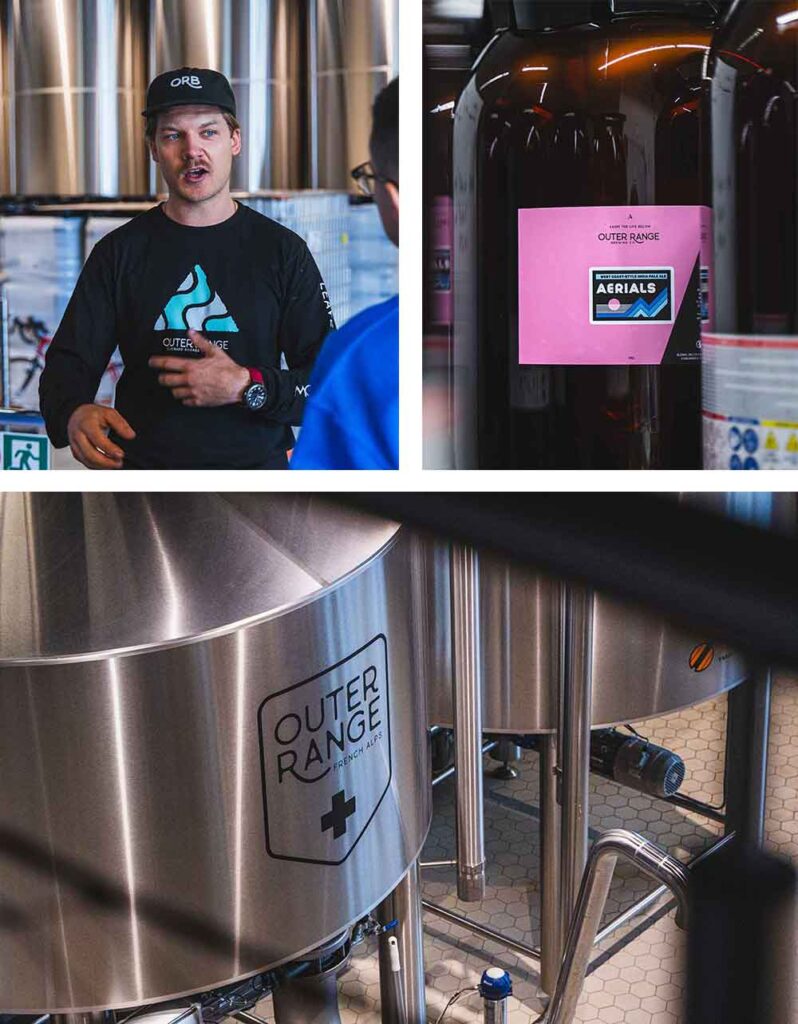 outer range brewing french alps director of brewing operations killian heinzmann, aerials, and brewhouse
