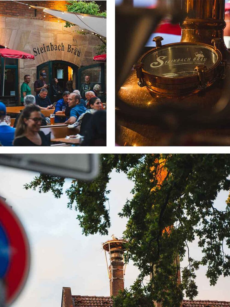 steinbach brau stork nest erlangen germany