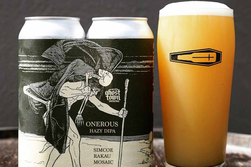 ghost town brewing onerous hazy ipa
