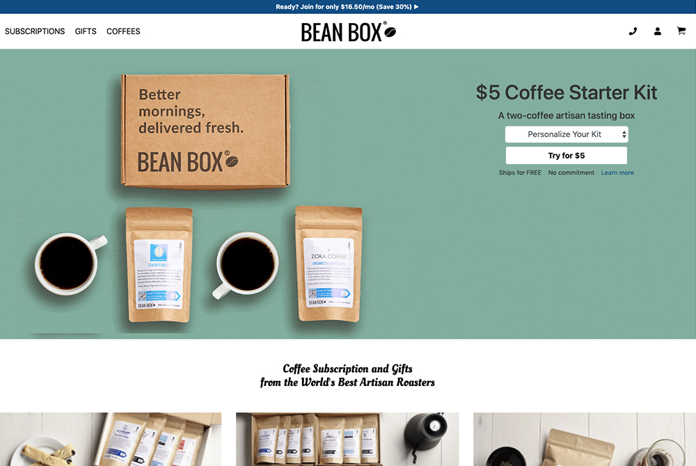 coffee bean box subscription