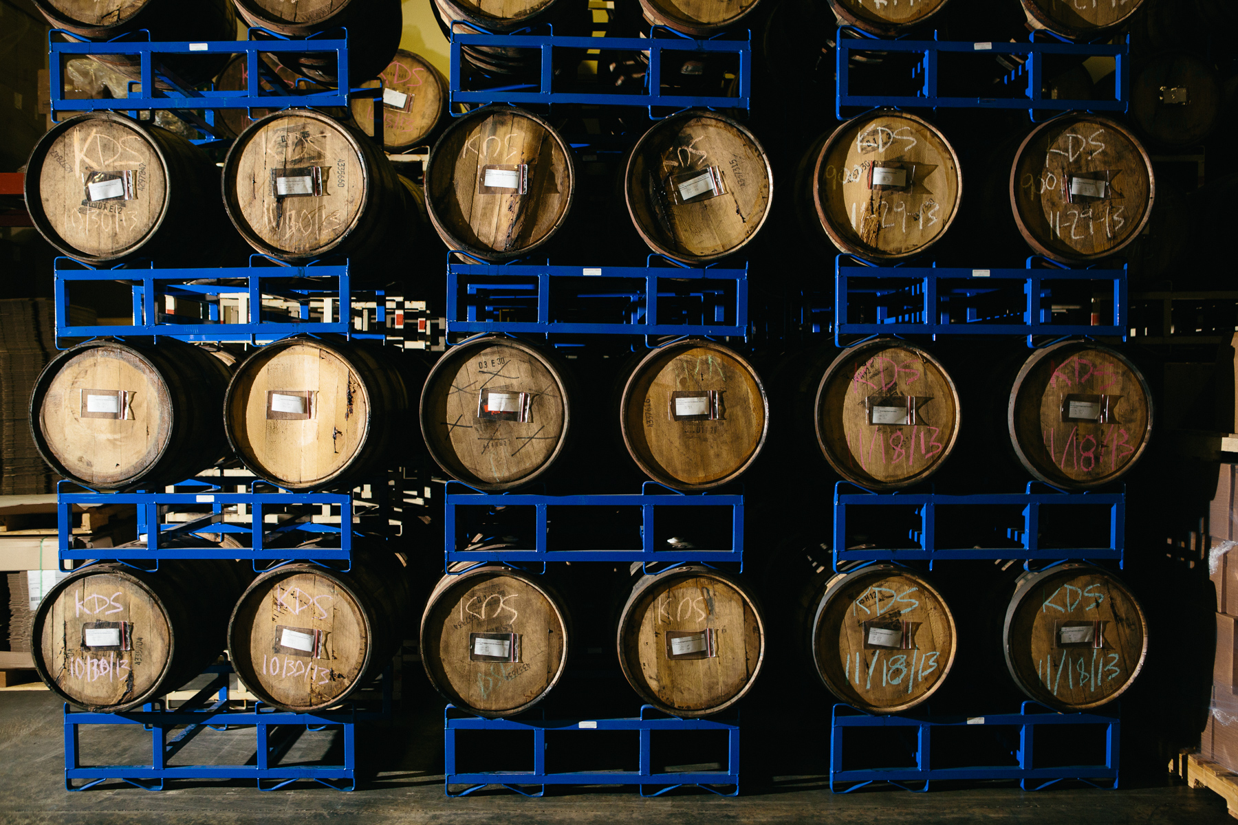 barrels aging at fremont brewing