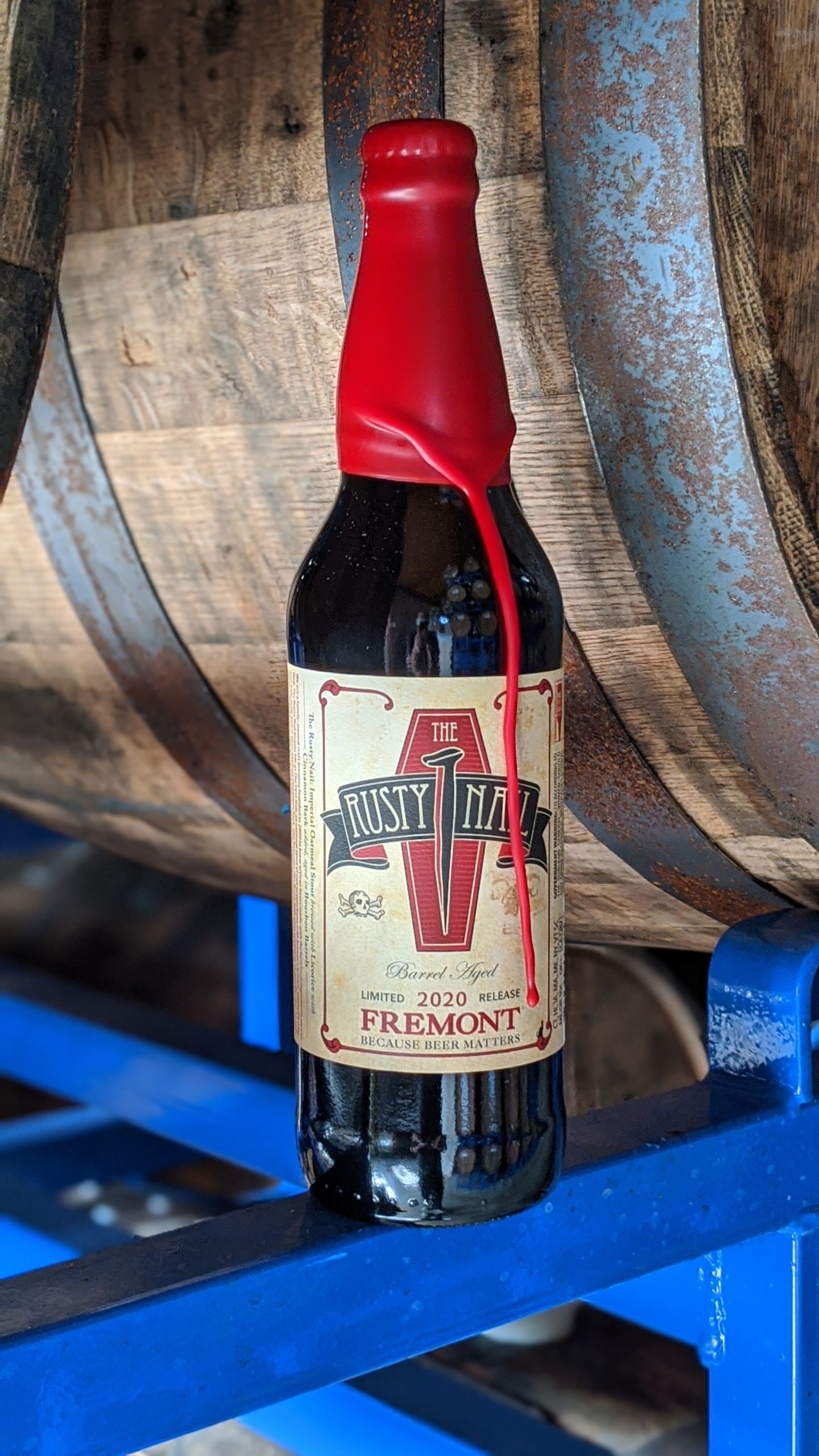 a bottle of fremont brewing rusty nail 2020