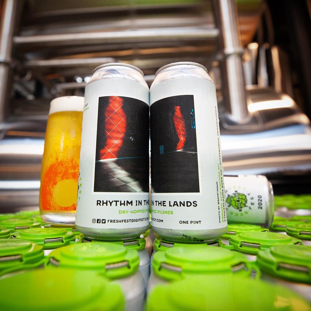 rhythm brewing and cinderlands rhythm in the lands pilsner