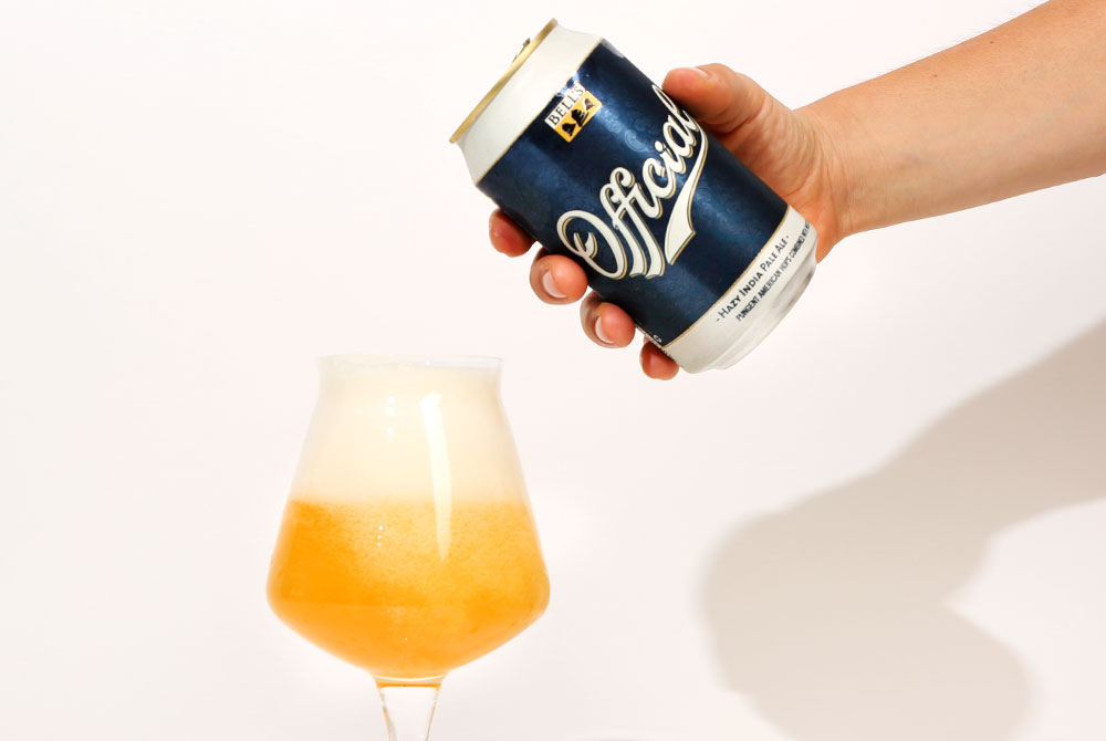 pouring a bells official hazy ipa