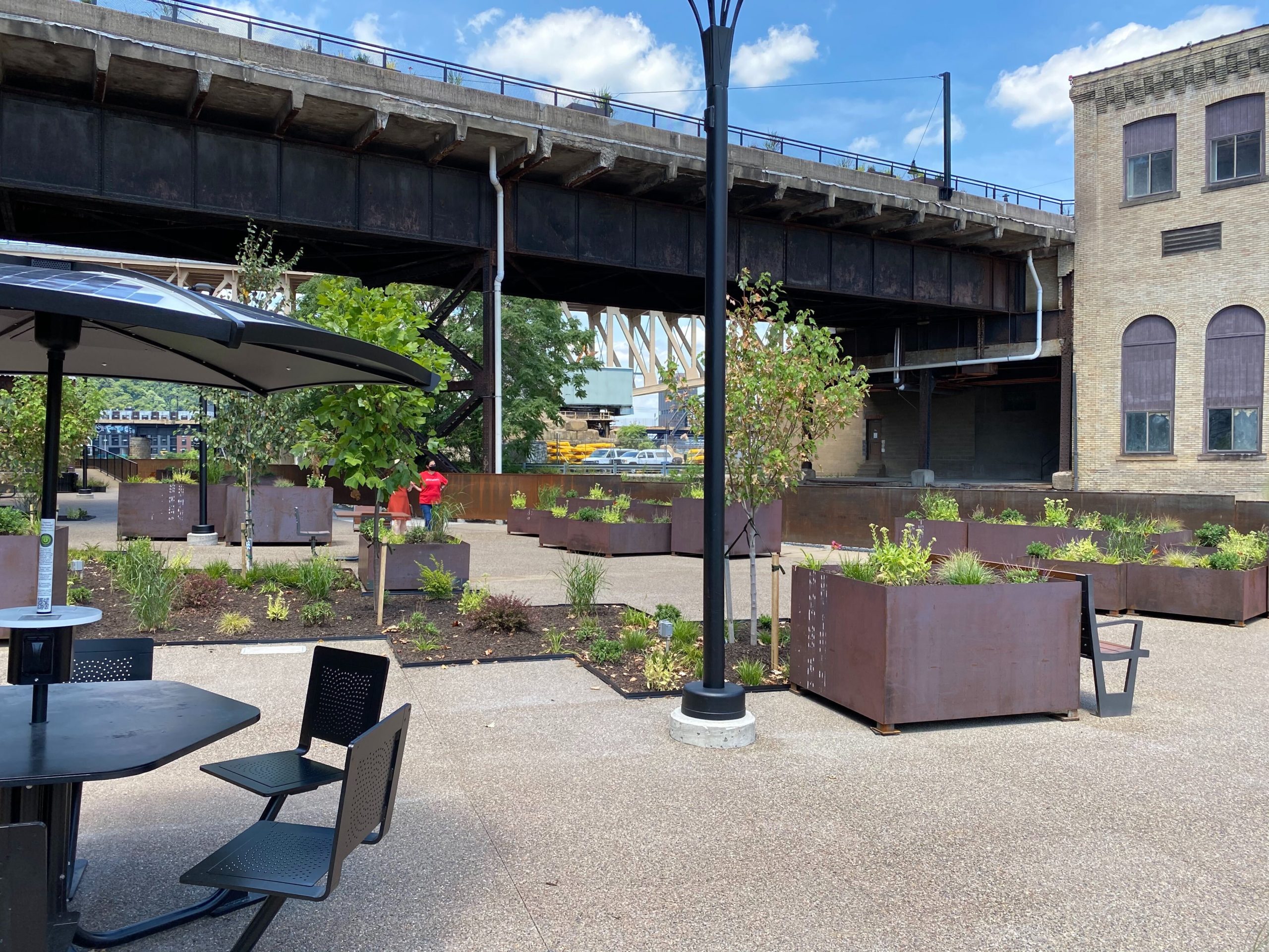 seating at lagerlands beer garden