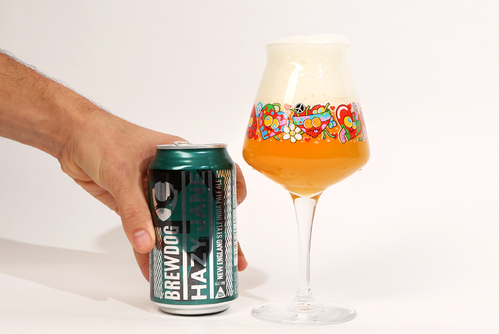 brewdog hazy jane poured in a glass