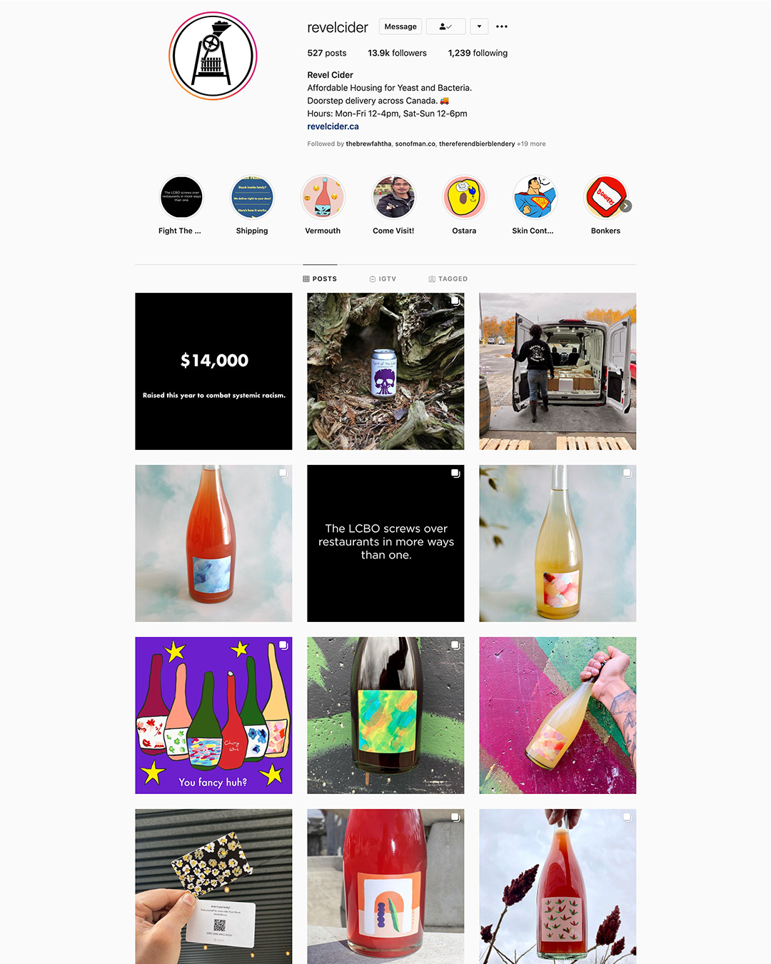 revel cider best brewery instagram