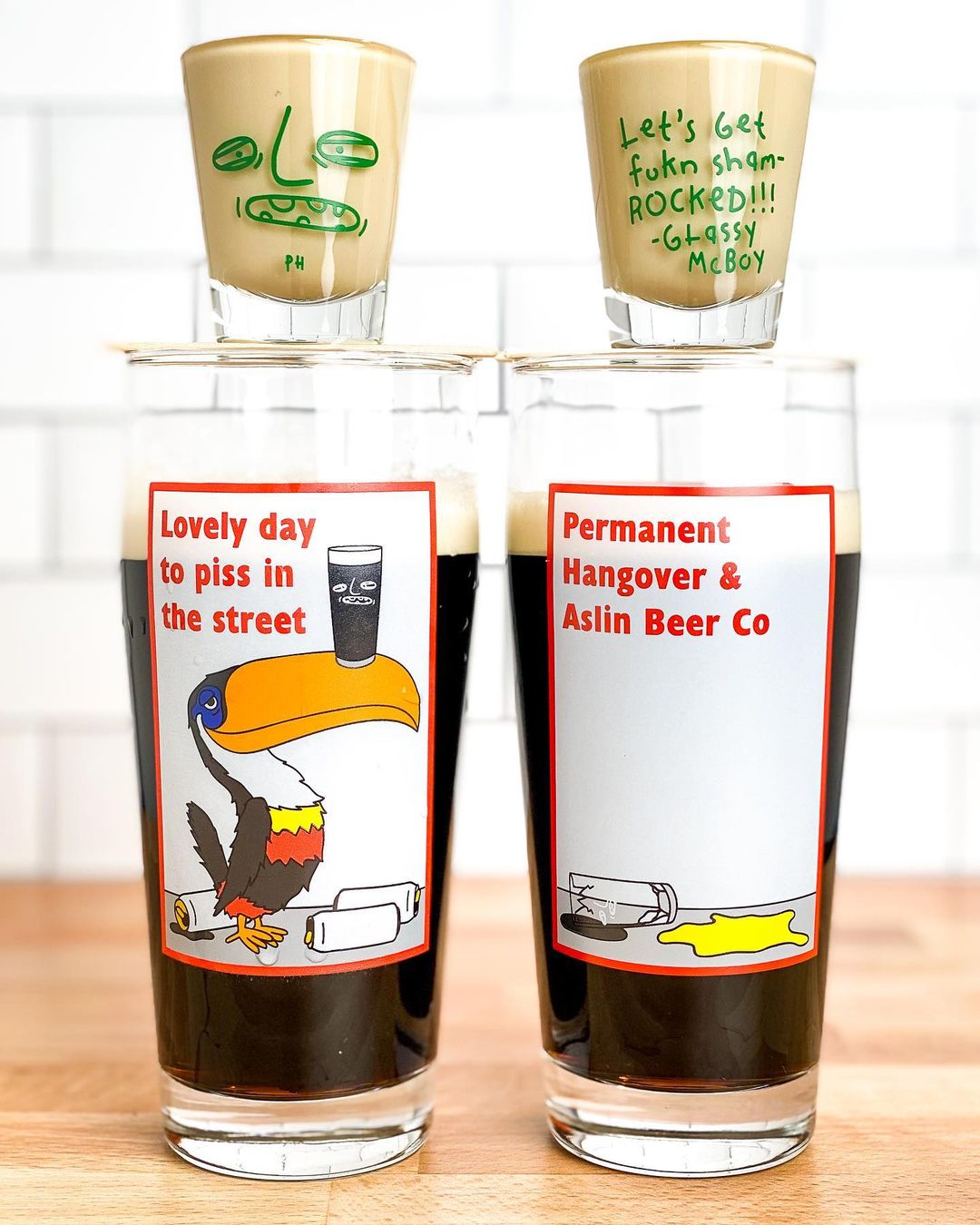 permanent hangover instagram beer glasses