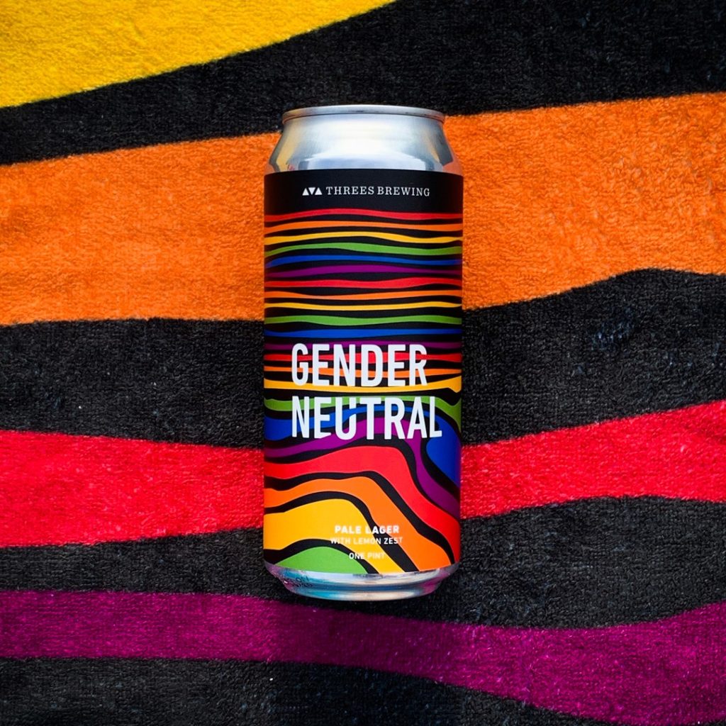 threes brewing gender neutral pride beer