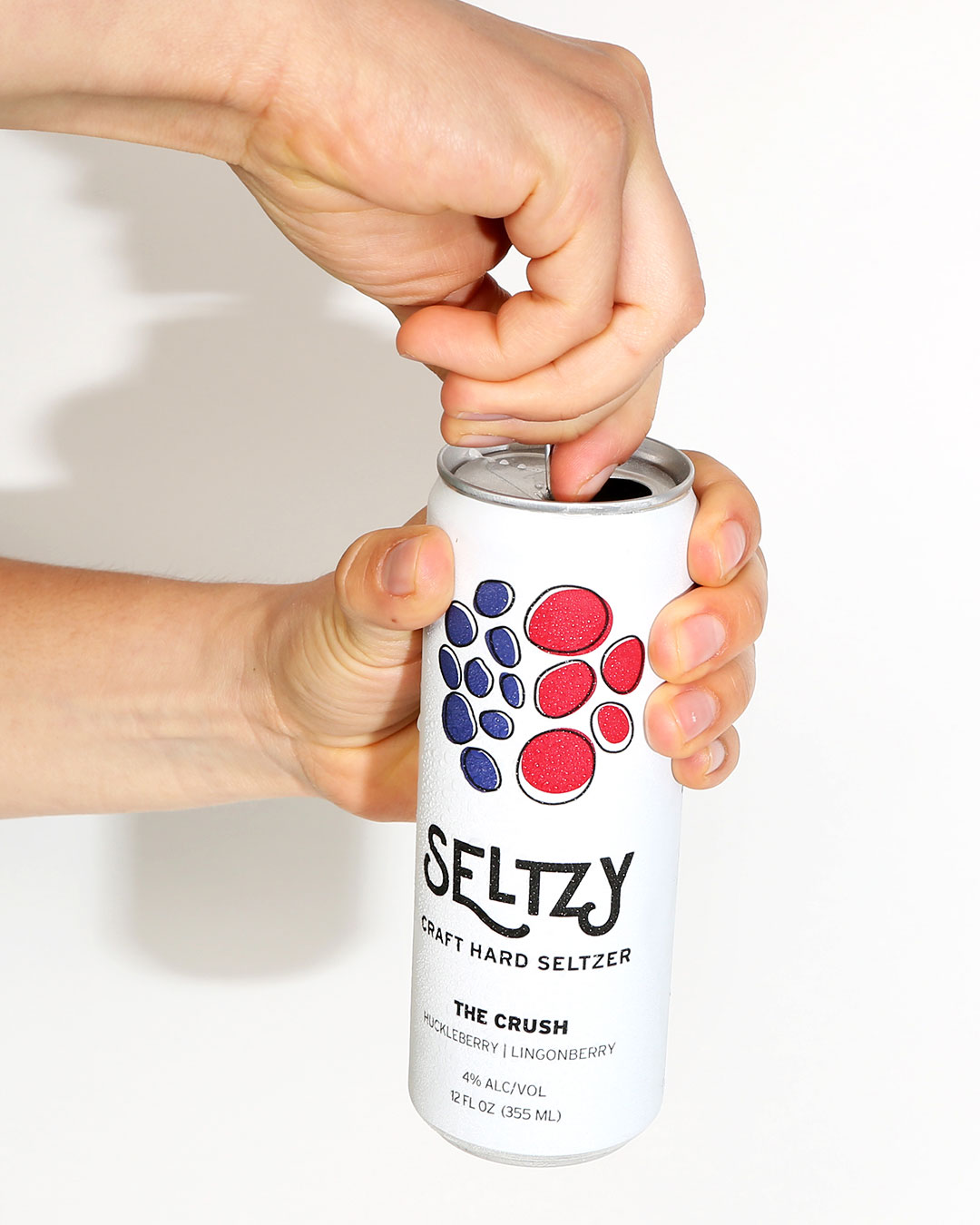 cracking open a can of seltzy