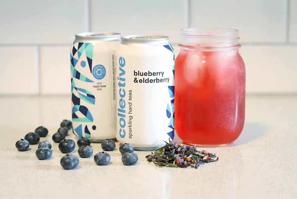 collective arts blueberry elderberry sparkling hard tea