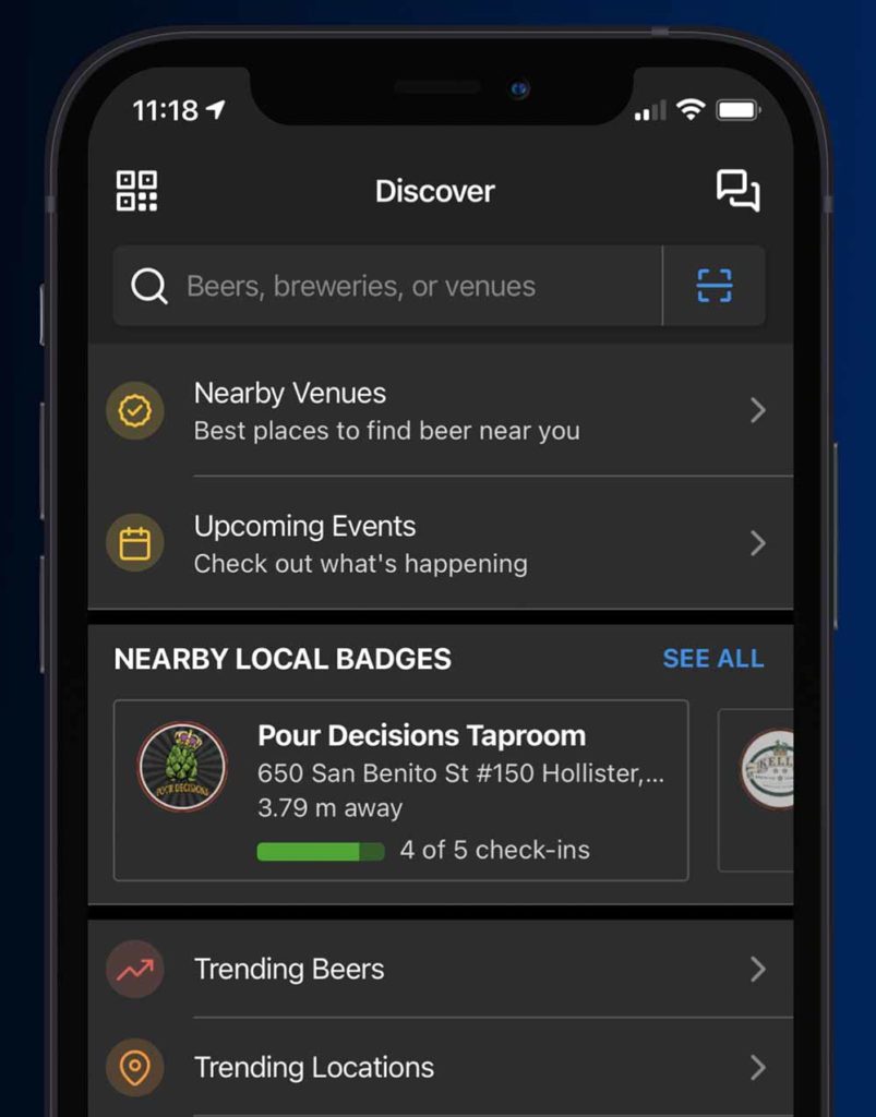 untappd 4.0 dark mode