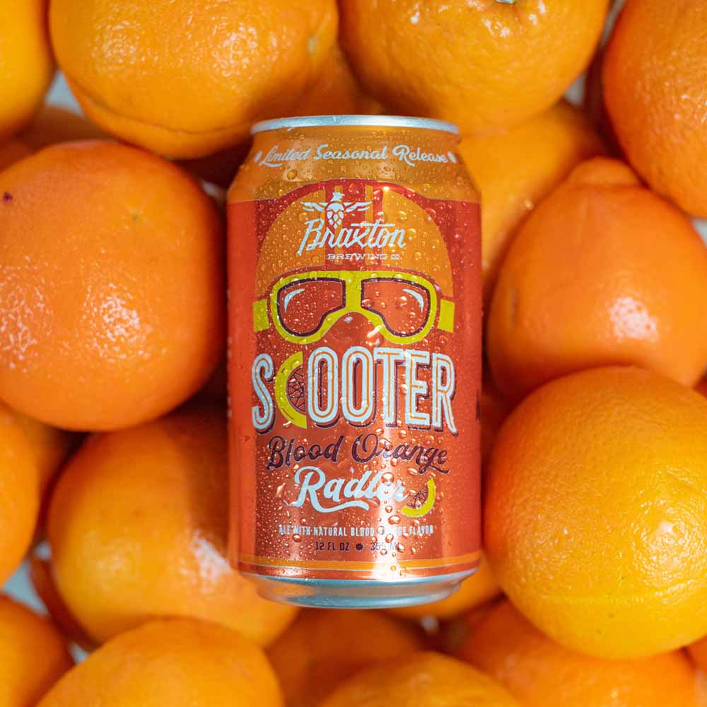 braxton brewing company scooter blood orange radler