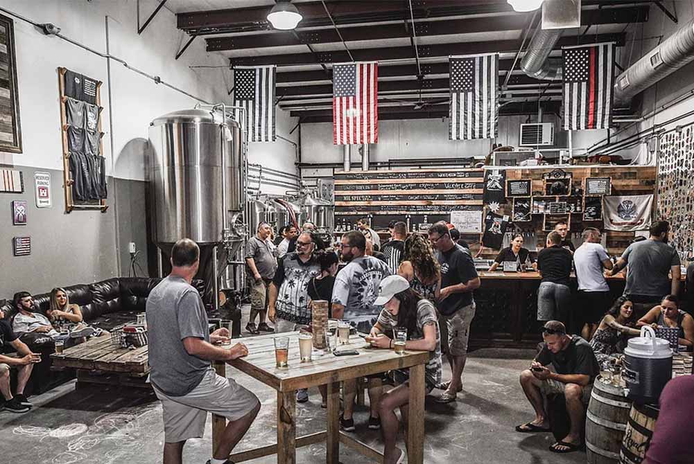 backward flag brewing taproom