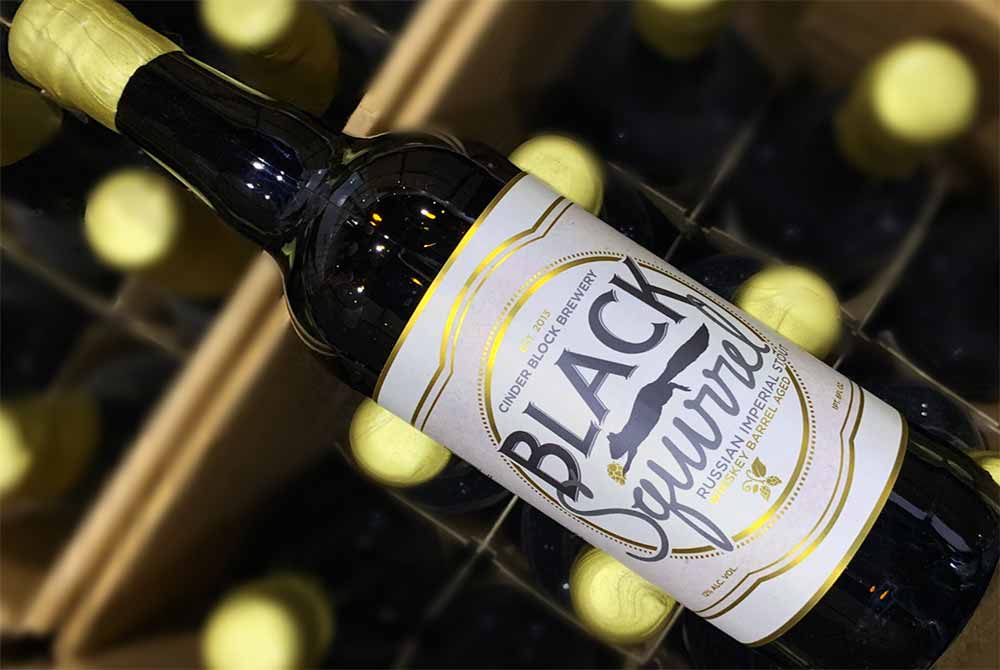 cinder block brewery black squirrel barrel-aging