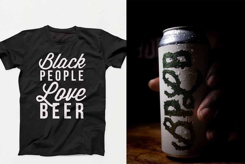 crowns & hops black people love beer tee