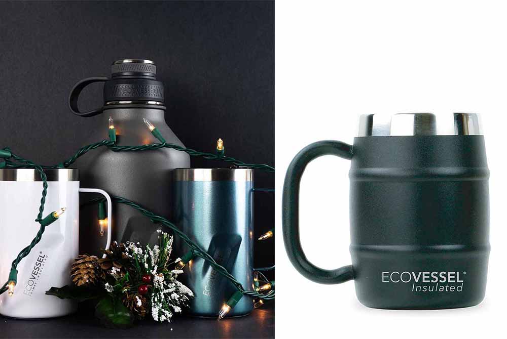 ecovessel double barrel beer coffee mug  best last minute gifts