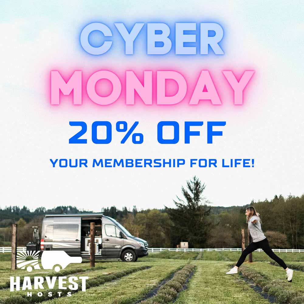 harvest hosts cyber monday