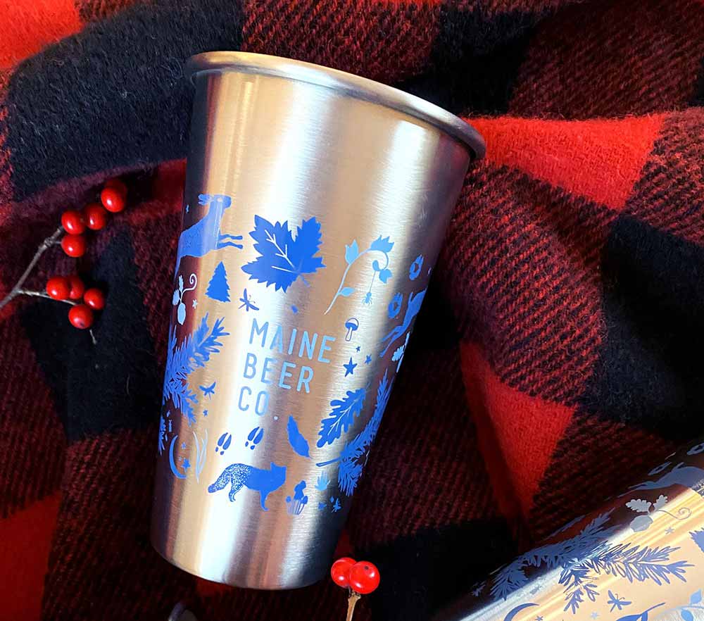 maine beer company x mirr stainless pint