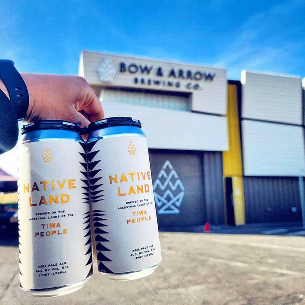 bow & arrow brewing co. native land beer