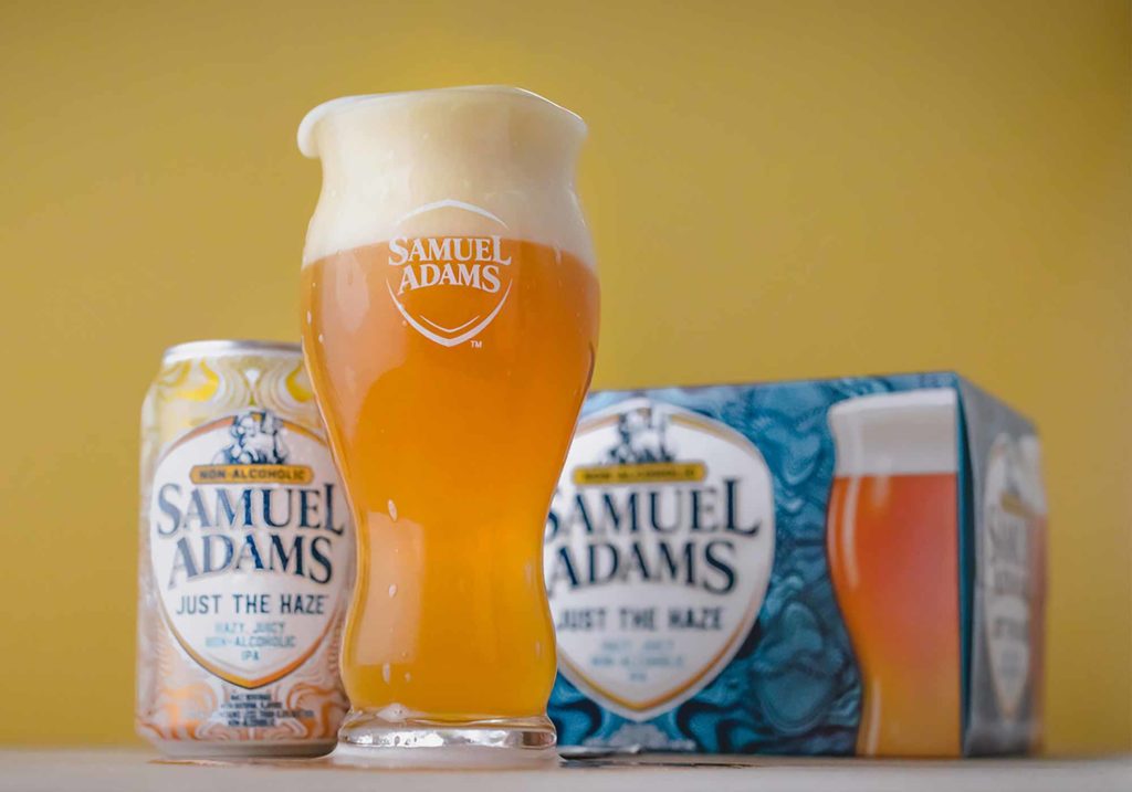 boston beer company samuel adams just the haze non-alcoholic ber