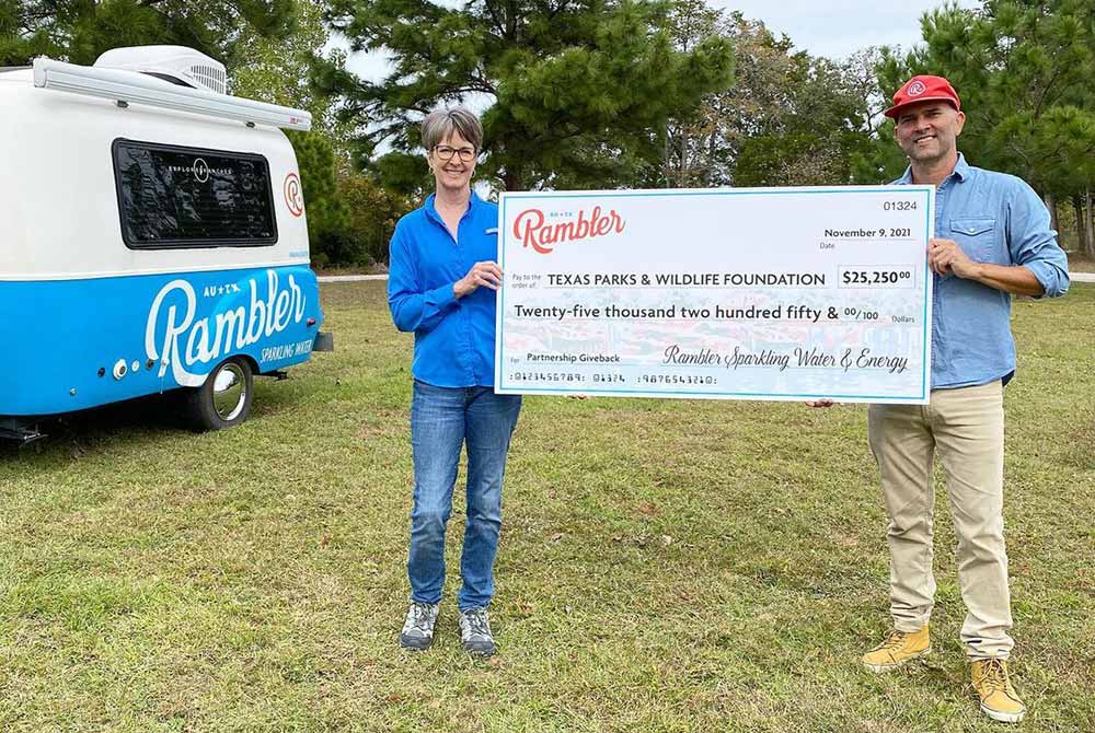 rambler sparkling water texas parks & wildlife foundation
