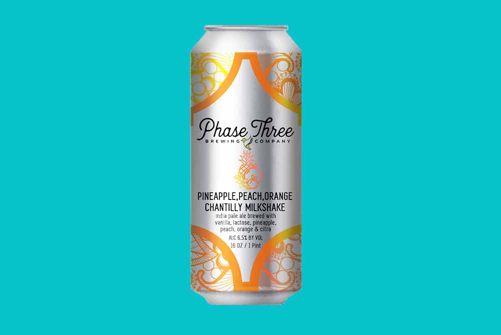 phase three brewing pineapple peach orange chantilly milkshake ipa