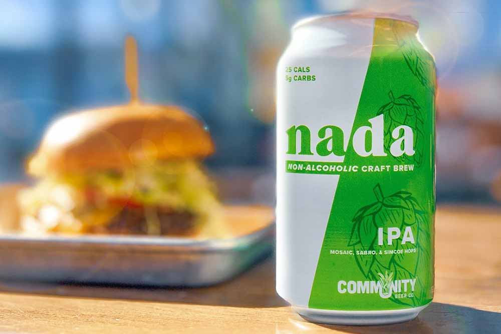 community beer co nada ipa non-alcoholic beer