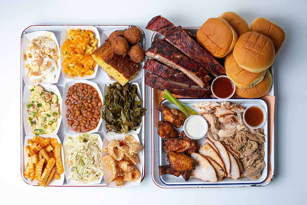 rodney scott beer bbq tasting plate