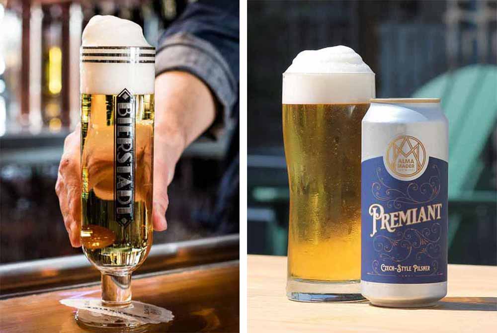bierstadt lagerhaus slow pour pils x alma mader brewing premiant czech style lager