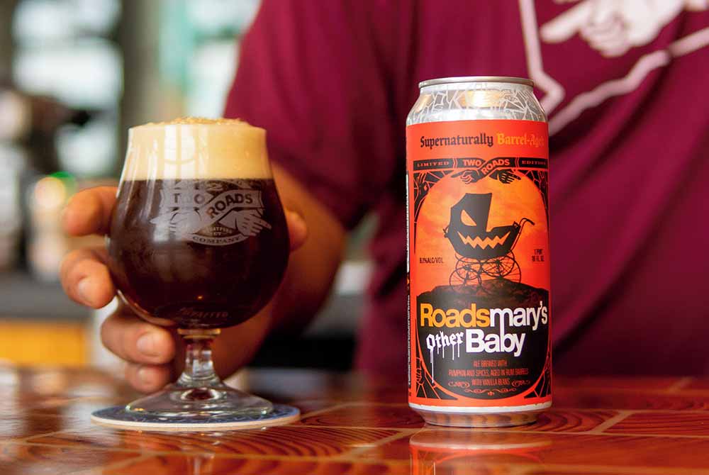 two roads brewing company roadsmary's baby pumpkin beer