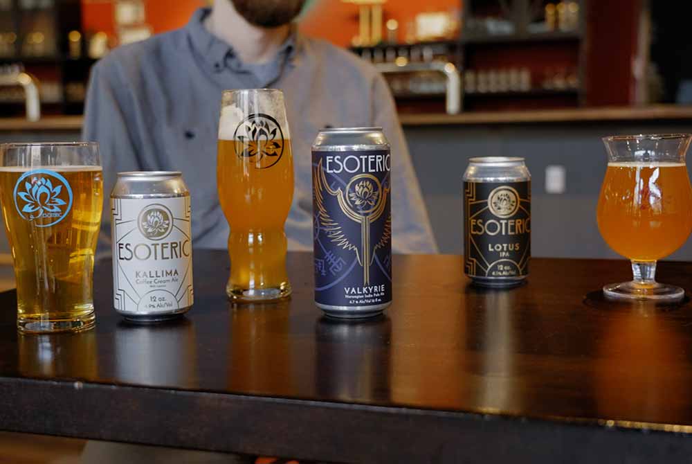 esoteric brewing co kallima coffee cream ale valkyrie ipa lotus ipa