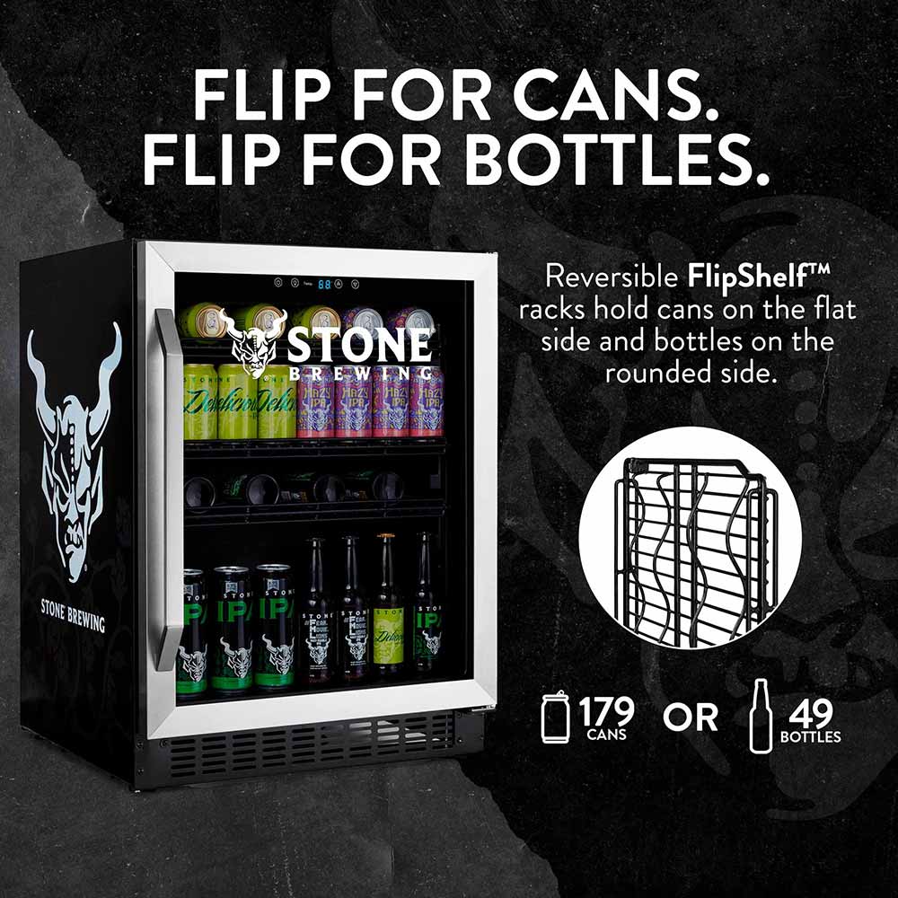newair stone 180 can flipshelf beverage refrigerator